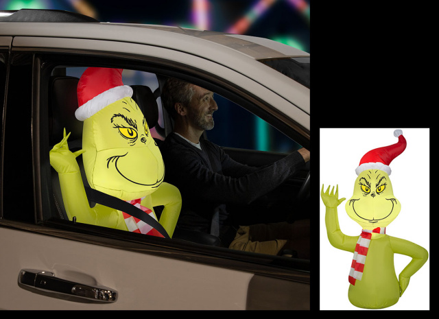 Grinch with Scarf Car Buddy Christmas Holiday inflatable