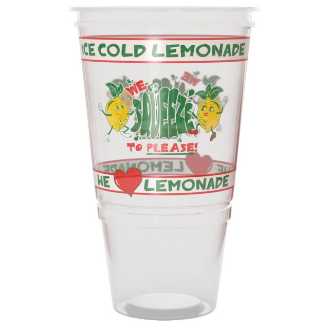 150 Pieces / 50 Sets 20 Oz Lemonade Cups with Lids and Paper Straws - Set  of 50 - Lemonade Stand Supplies For Kids and Adults